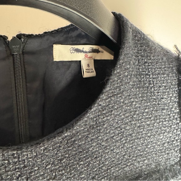 NWOT Brooks Brothers Tweed Dress Size 8 Girls Navy - Picture 4 of 5